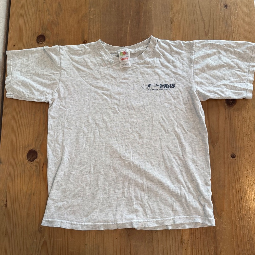 Vintage FanimeCon 2007 San Jose Anime Convention T-Shirt Grey Kids 14/16 Large - Picture 3 of 10